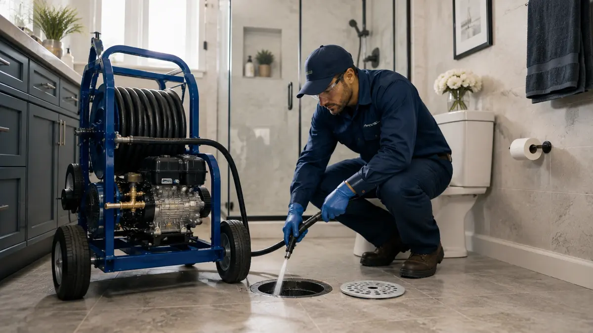 Bathroom Drain Hydro Jetting in Lomita