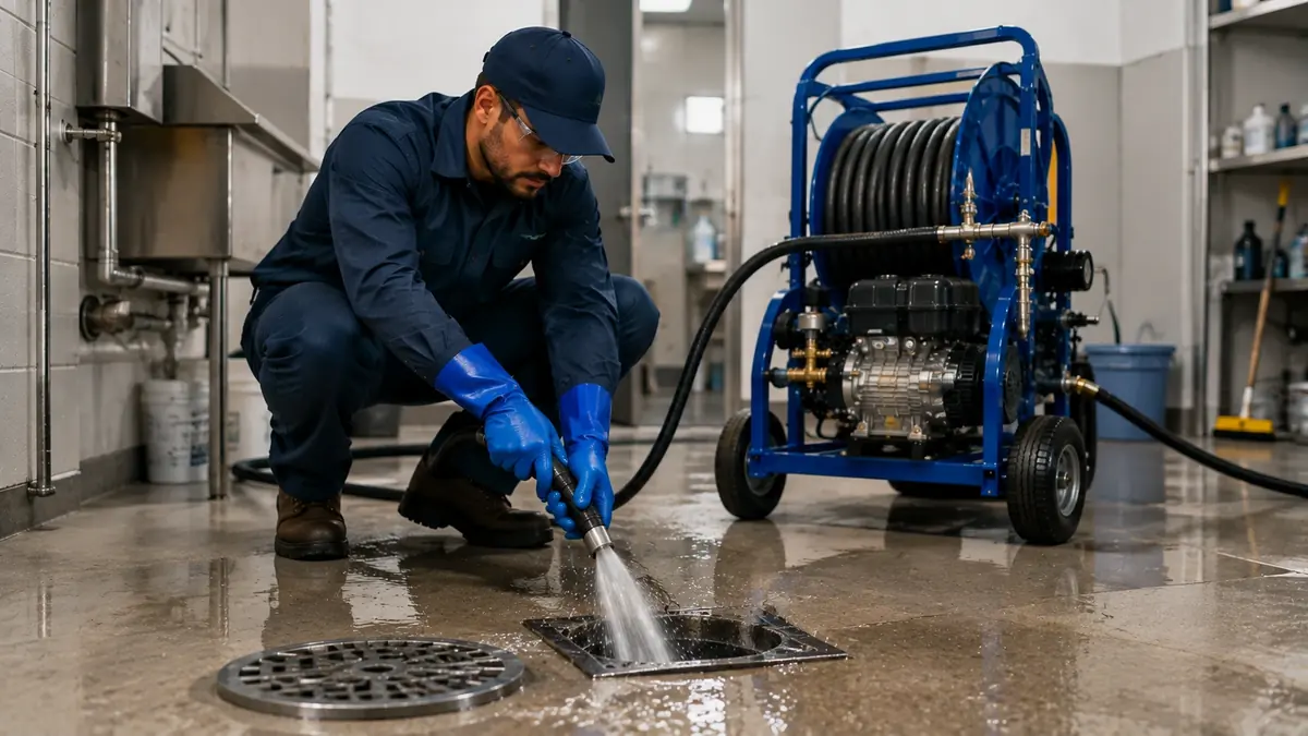 Floor Drain Hydro Jet Cleaning in Lomita