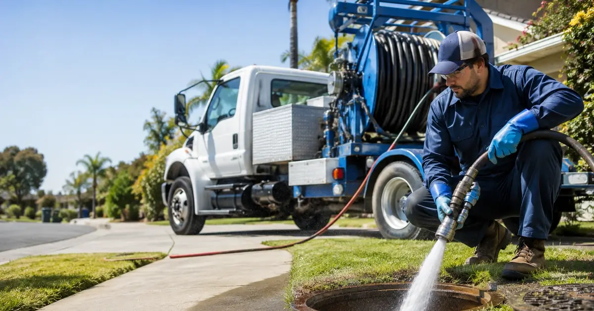 Hydro jet sewer cleaning Lomita