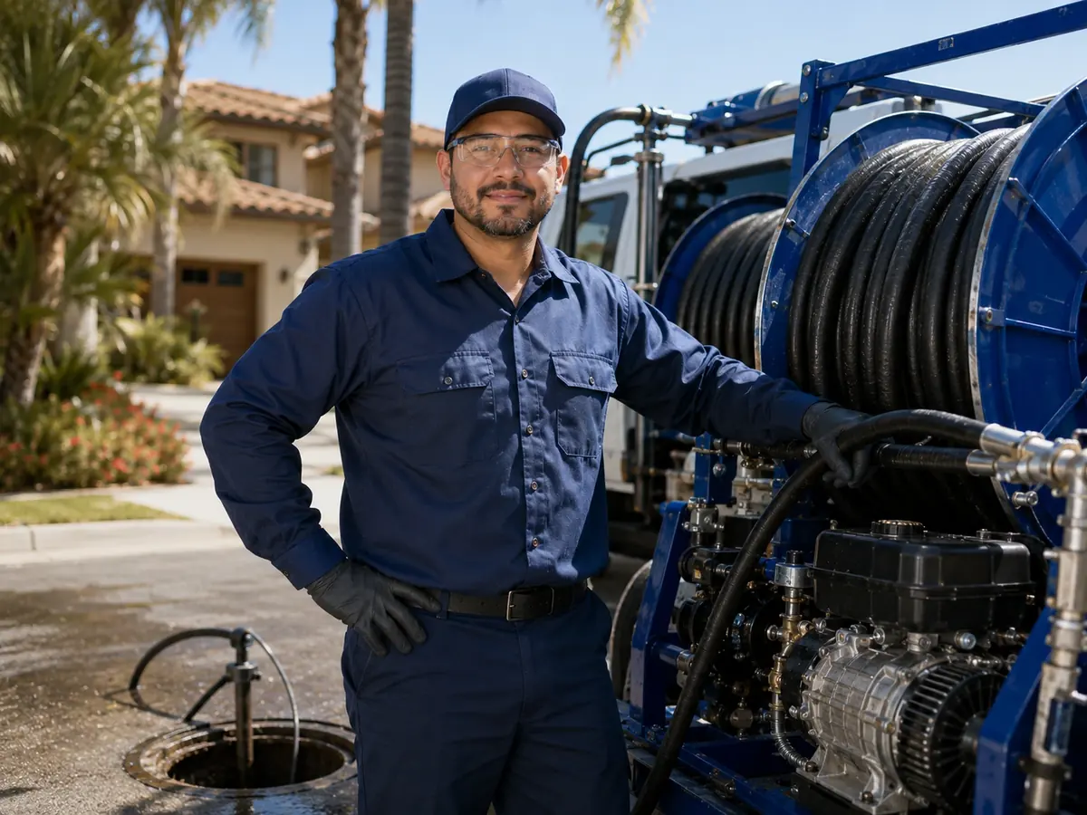 Hydro jet sewer cleaning in Lomita