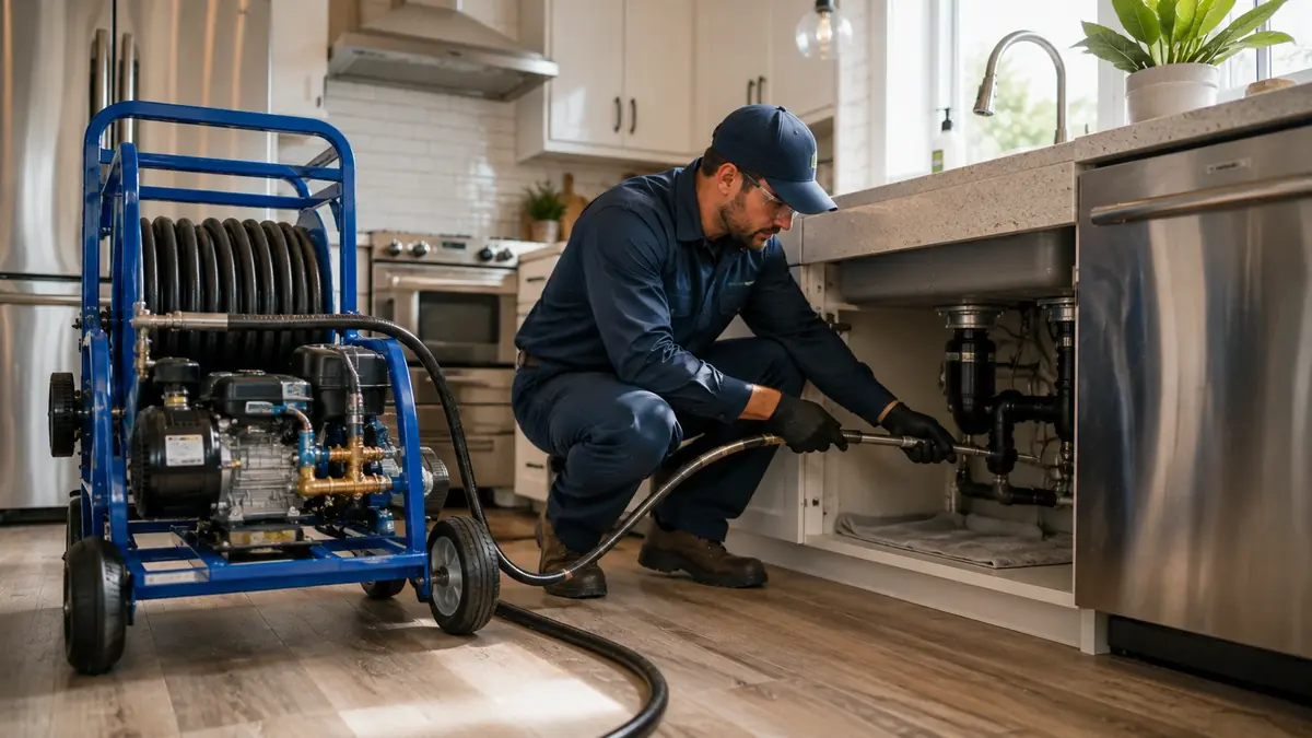 Kitchen Drain Hydro Jetting in Lomita